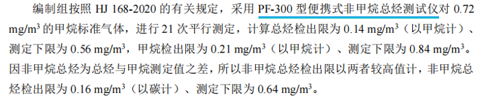 《固定污染源廢氣總烴、甲烷和非甲烷總烴的測(cè)定便攜式催化氧化-氫火焰離子化檢測(cè)器法》